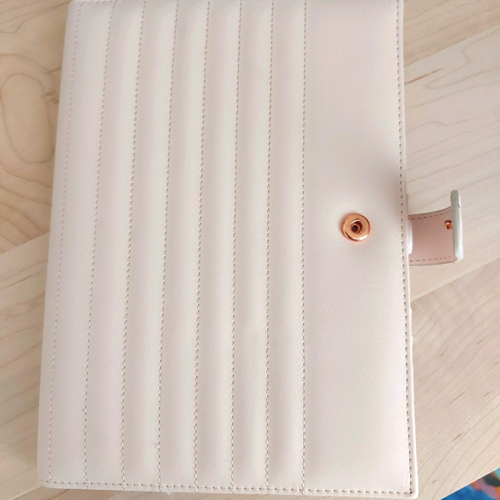 A5 Quilted Notebook Holder Blush